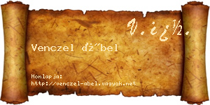 Venczel Ábel névjegykártya